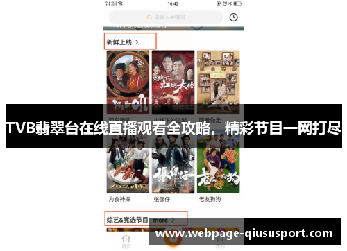TVB翡翠台在线直播观看全攻略，精彩节目一网打尽